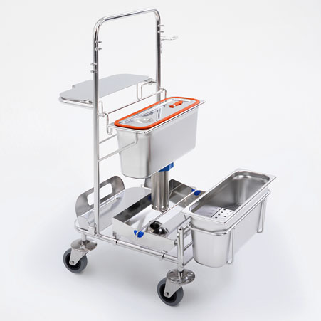 Stainless Steel Cleaning Cart with Precision Dosing Auto-Clavable