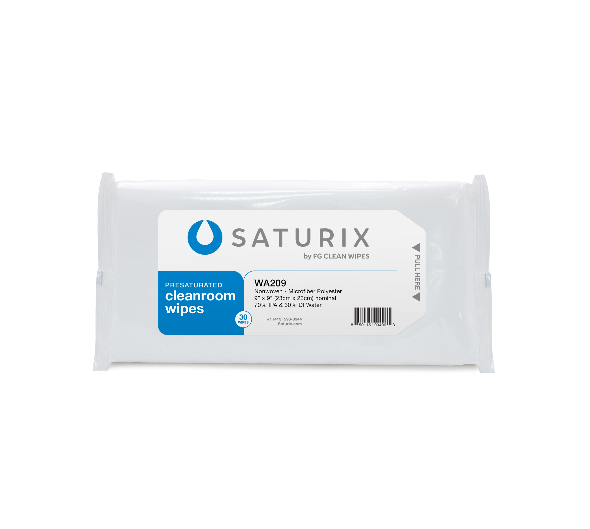 Nonwoven Microfiber Polyester 70% IPA Cleanroom Wipes